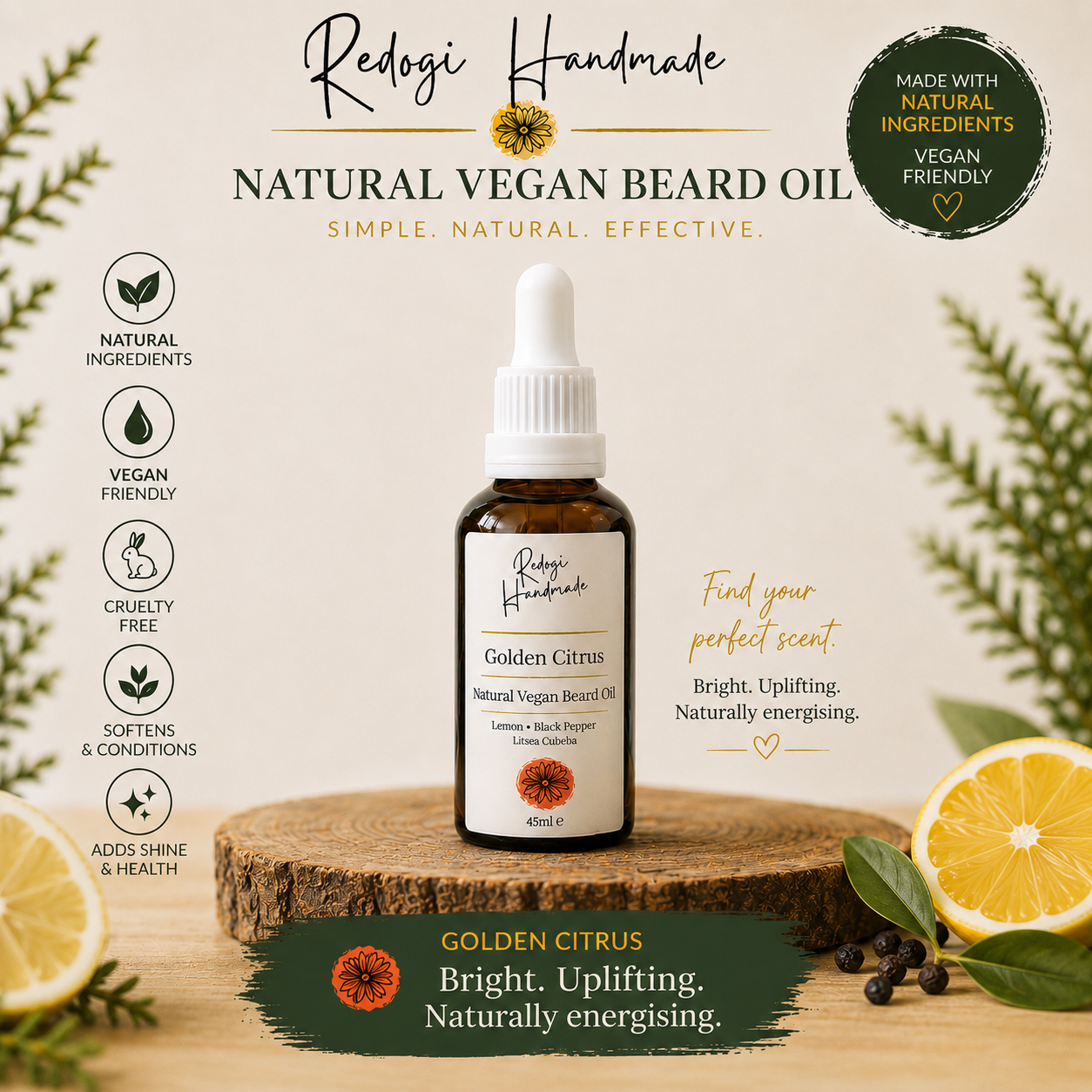 Golden Citrus Beard Oil